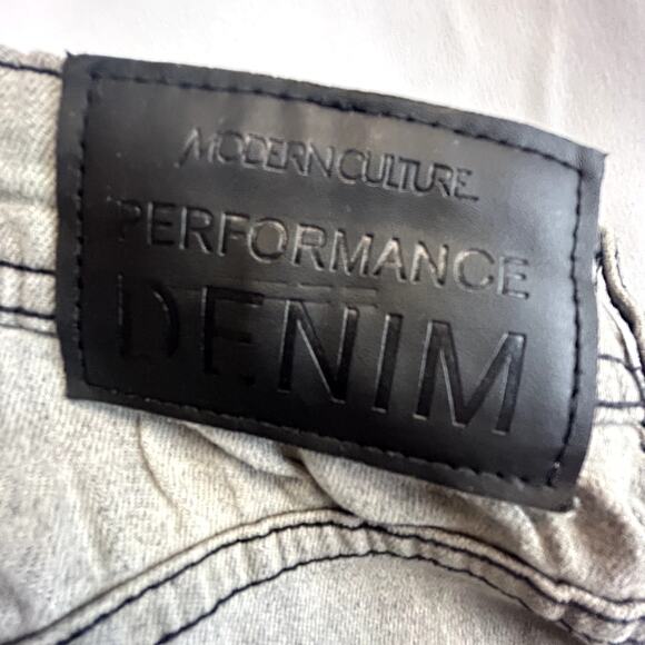 DISTRESSED MODERN CULTURE size 38x32 Men's Jeans Gray - Picture 4 of 15